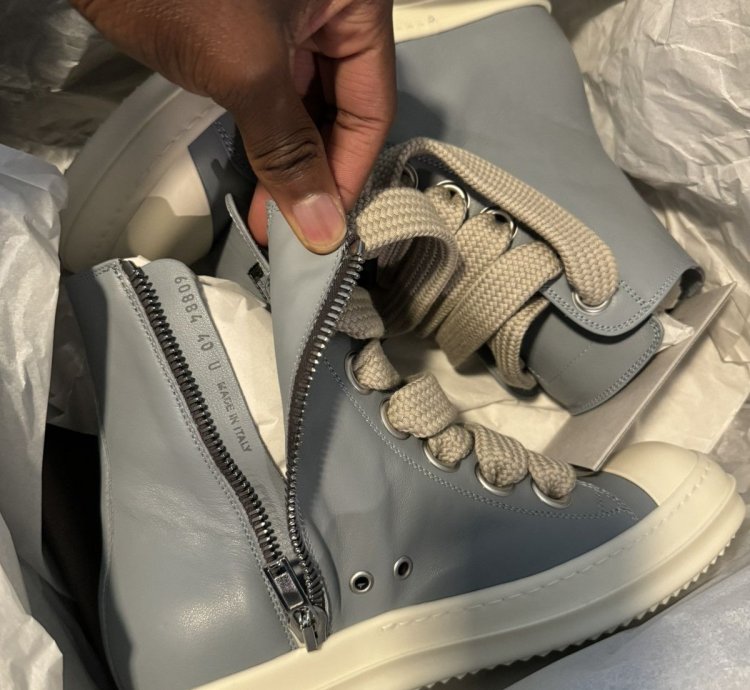 Rick Owens Blue Porterville Jumbolaced Sneakers