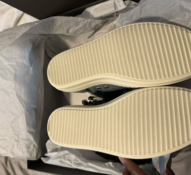 Rick Owens Blue Porterville Jumbolaced Sneakers