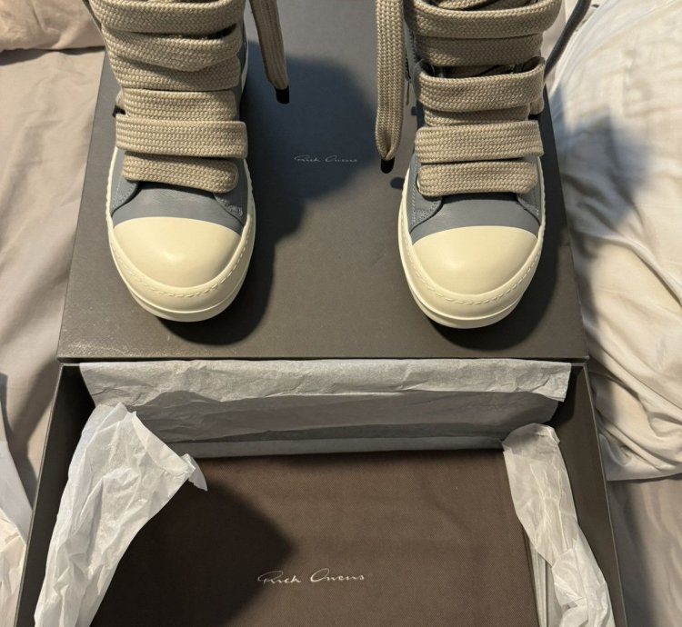 Rick Owens Blue Porterville Jumbolaced Sneakers