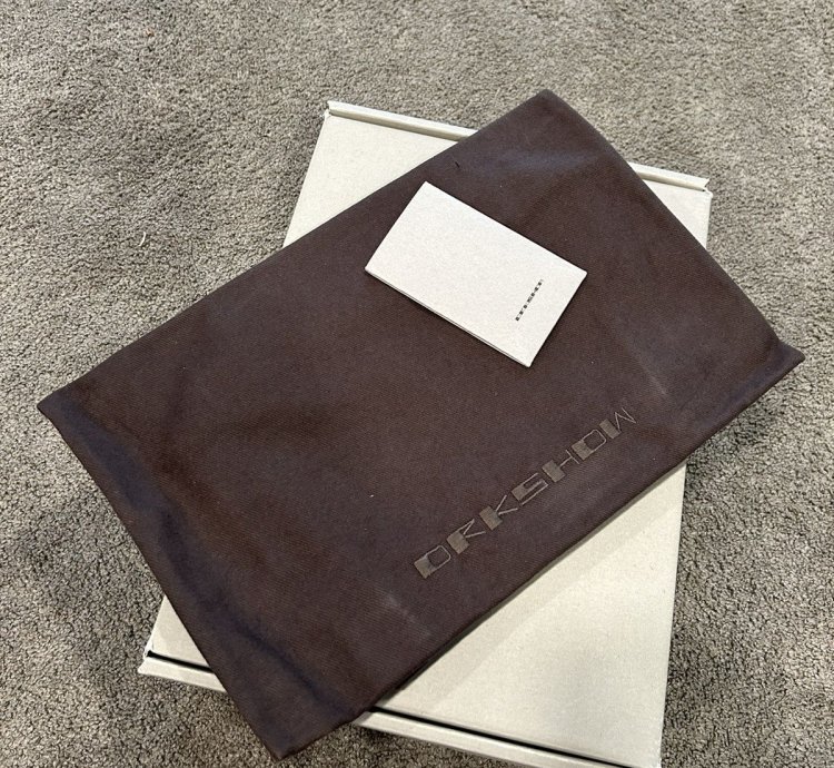 Rick Owens Chalk White Canvas Pentagram Embroidered Ramones