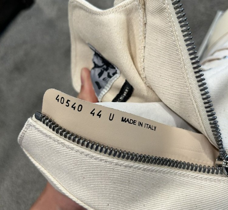 Rick Owens Chalk White Canvas Pentagram Embroidered Ramones