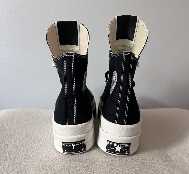 Rick Owens Converse DBL DRKSTAR Hi in Black