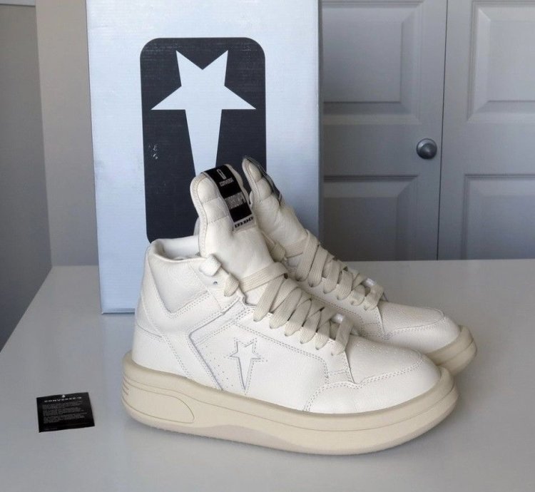 Rick Owens Converse TURBOWPN DRKSHDW Egret Cream White