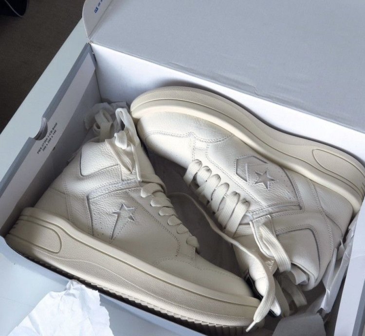 Rick Owens Converse TURBOWPN DRKSHDW Egret Cream White
