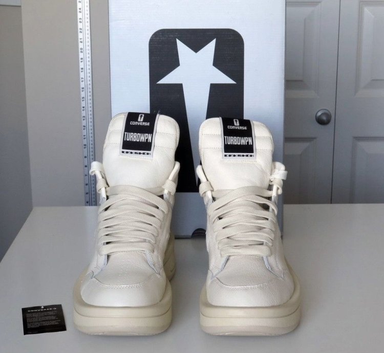 Rick Owens Converse TURBOWPN DRKSHDW Egret Cream White