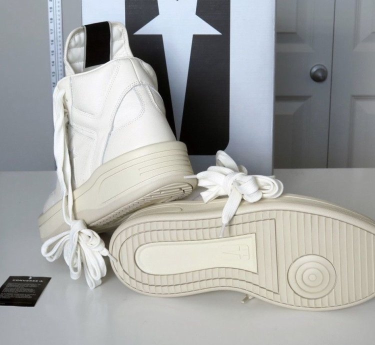Rick Owens Converse TURBOWPN DRKSHDW Egret Cream White
