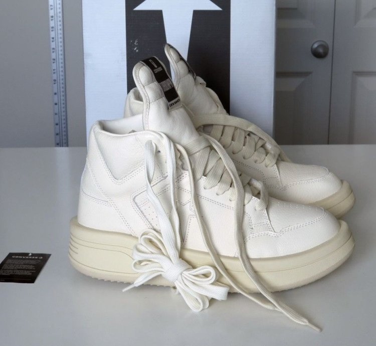 Rick Owens Converse TURBOWPN DRKSHDW Egret Cream White