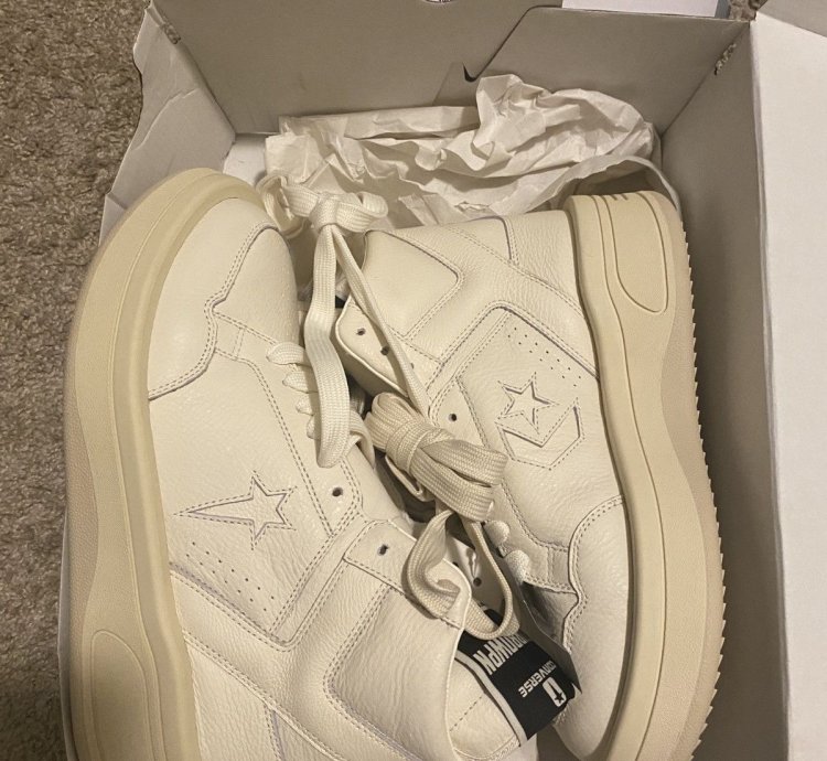 Rick owens cream TURBOWPN converse Mid