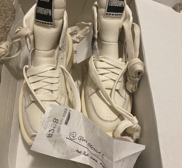 Rick owens cream TURBOWPN converse Mid
