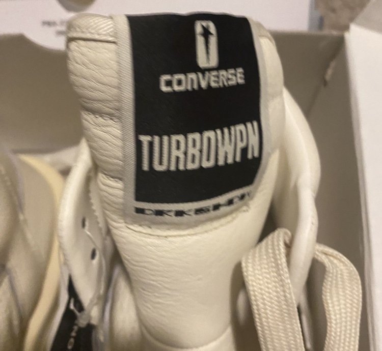 Rick owens cream TURBOWPN converse Mid