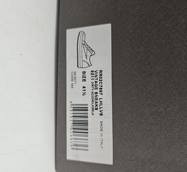 Rick Owens Dirty Acid Milk Vintage Low Top Sneakers New 41 5