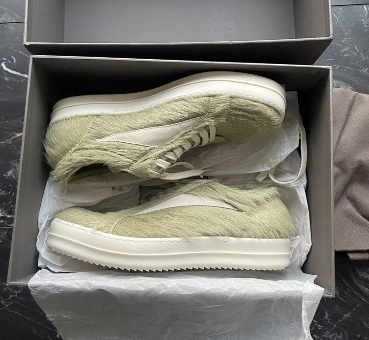Rick Owens Dirty Acid Vintage Low Top Sneakers NEW sz 44