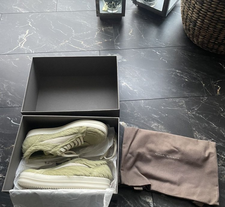 Rick Owens Dirty Acid Vintage Low Top Sneakers NEW sz 44