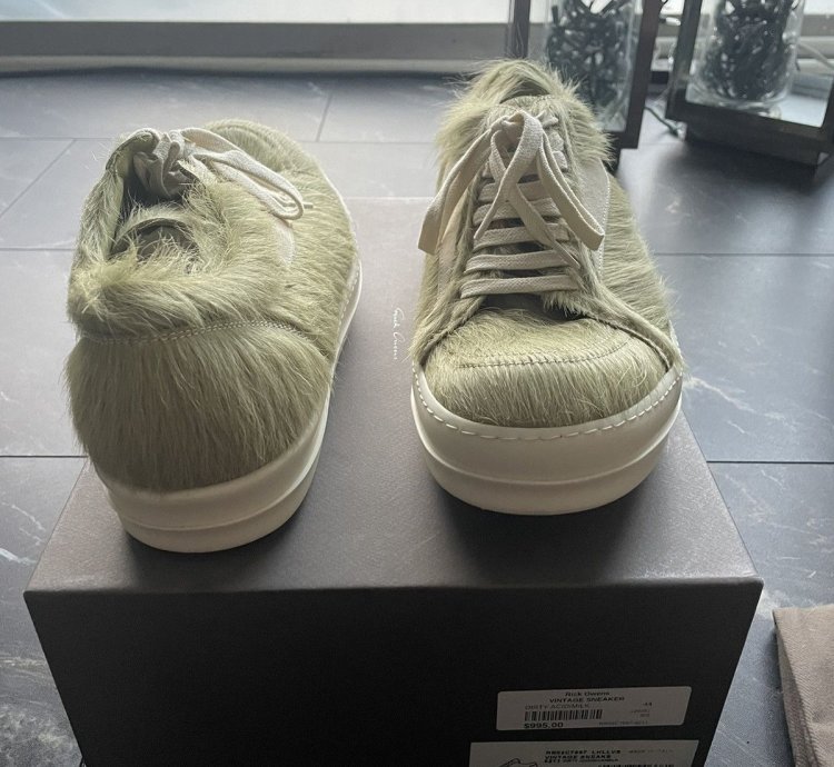 Rick Owens Dirty Acid Vintage Low Top Sneakers NEW sz 44