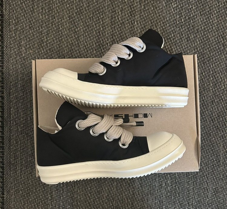 Rick owens DRKSHDW Black Hollywood Jumbo lace low