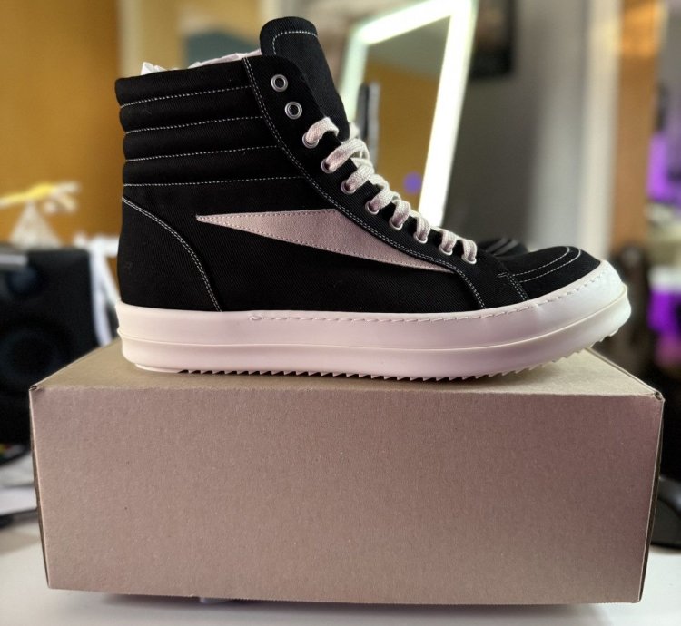 RICK OWENS DRKSHDW Black Porterville High Vintage Sneakers