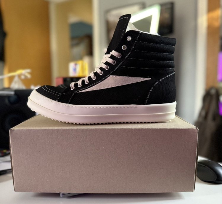 RICK OWENS DRKSHDW Black Porterville High Vintage Sneakers