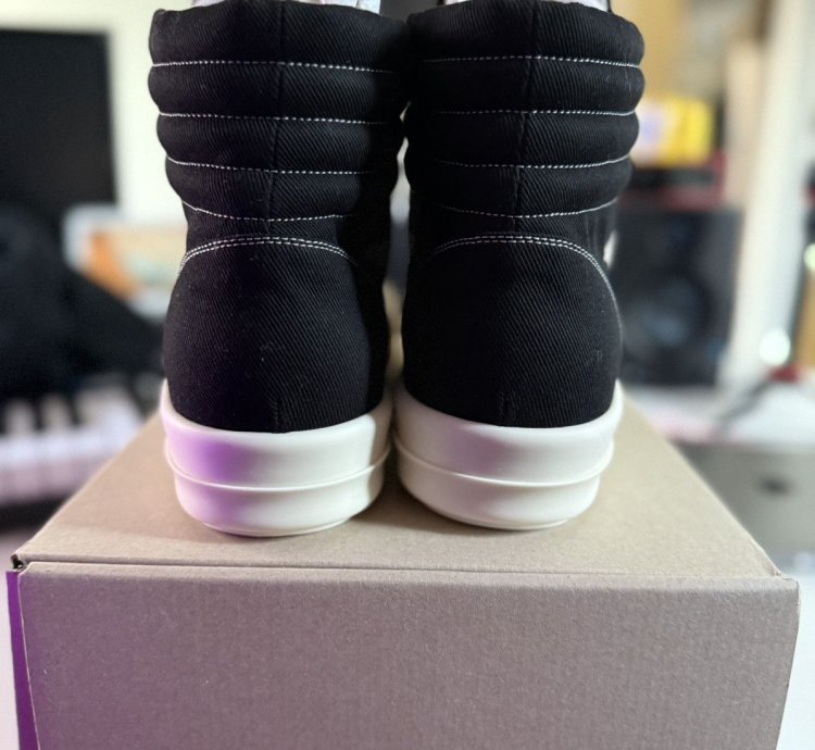 RICK OWENS DRKSHDW Black Porterville High Vintage Sneakers