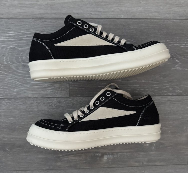 Rick Owens DrkShdw Black Vintage Sneakers black milk milk