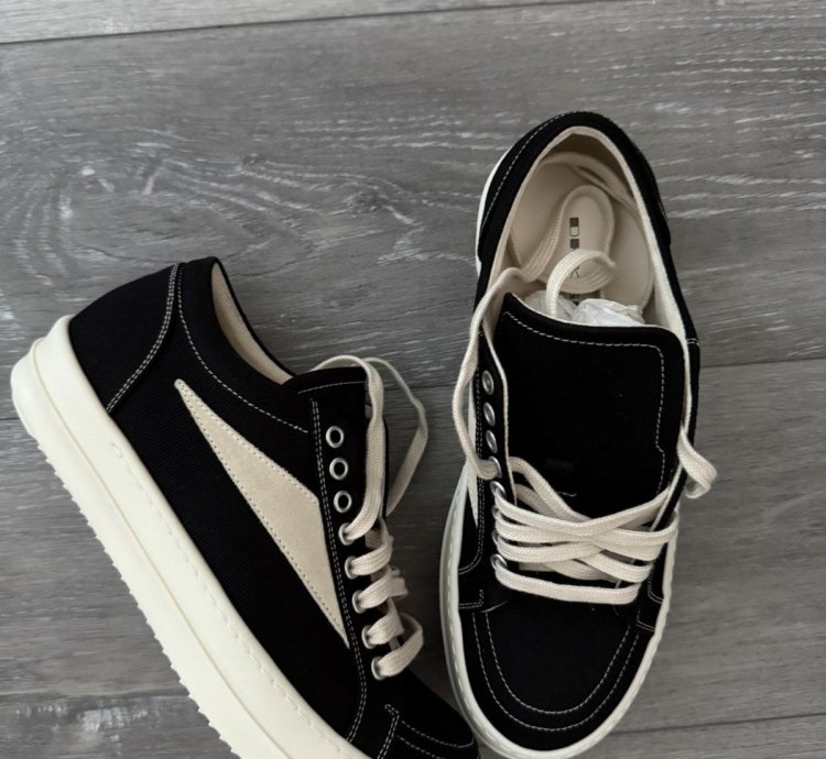 Rick Owens DrkShdw Black Vintage Sneakers black milk milk