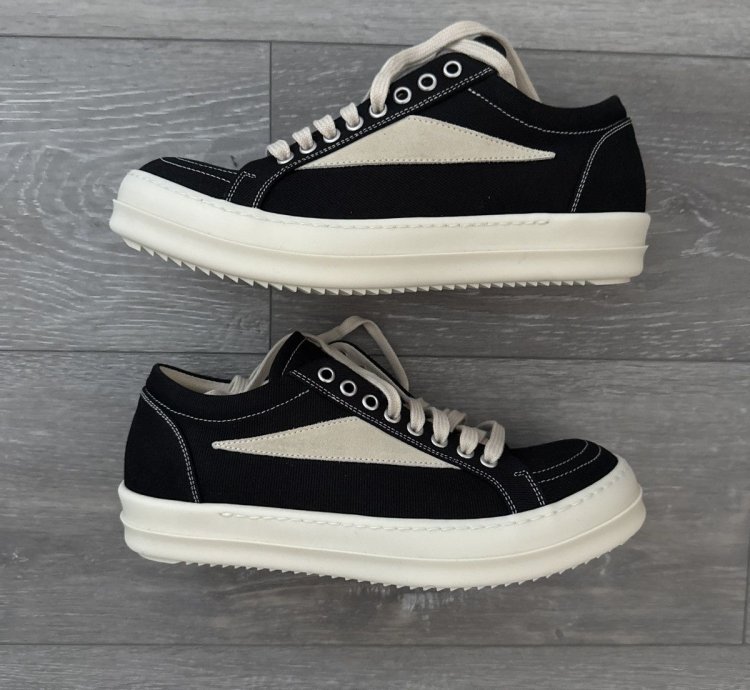 Rick Owens DrkShdw Black Vintage Sneakers black milk milk