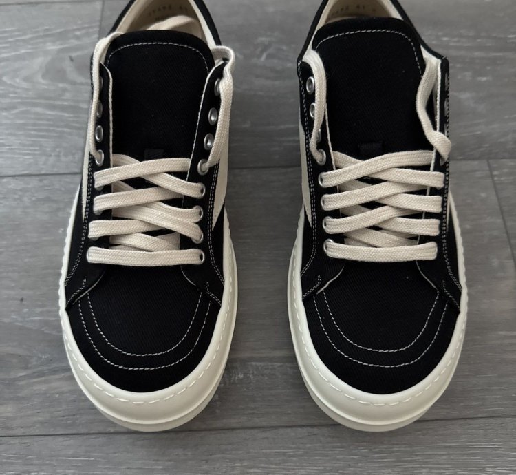 Rick Owens DrkShdw Black Vintage Sneakers black milk milk