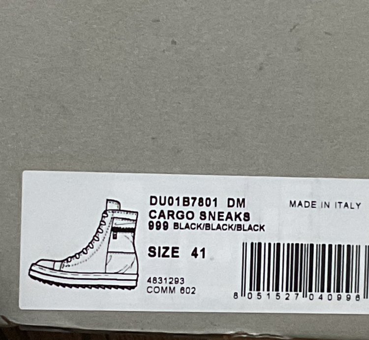 Rick Owens DRKSHDW Cargo Ramones