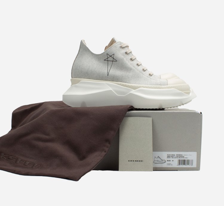 RICK OWENS DRKSHDW Denim Abstract Ramones Low