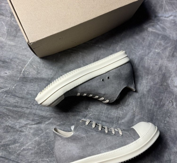 Rick Owens Drkshdw Denim Pearl Milk Low Sneaks