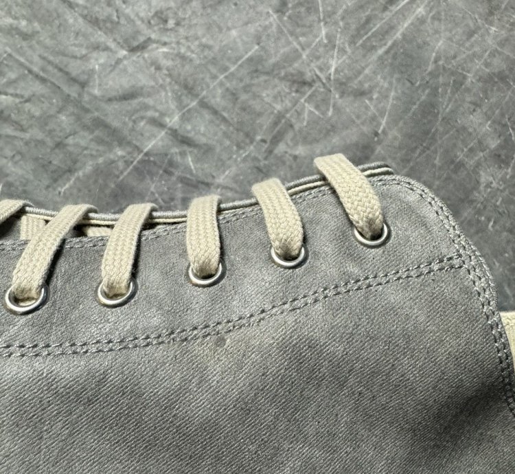 Rick Owens Drkshdw Denim Pearl Milk Low Sneaks
