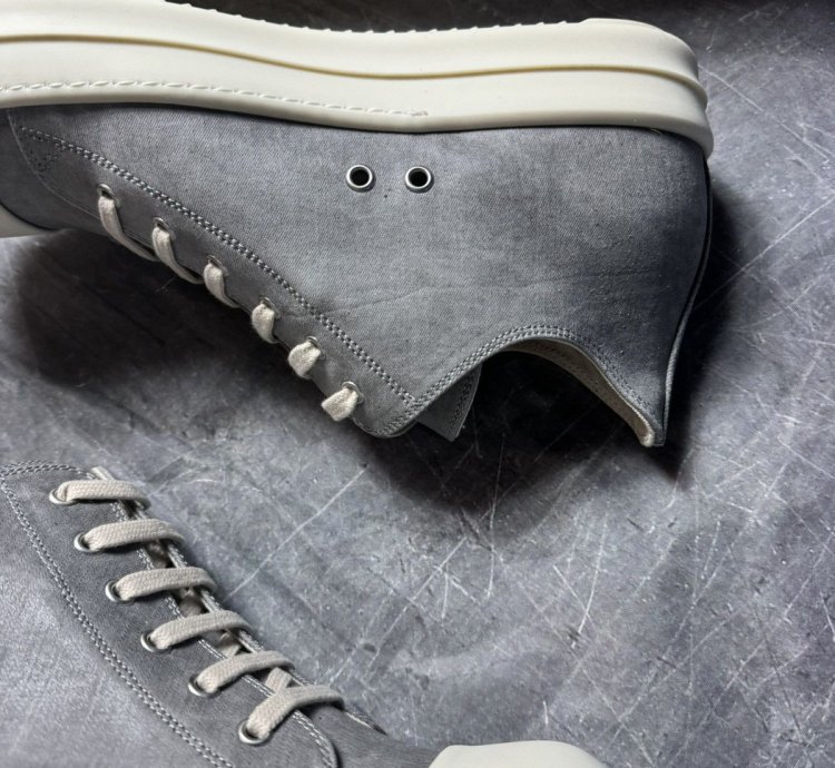 Rick Owens Drkshdw Denim Pearl Milk Low Sneaks