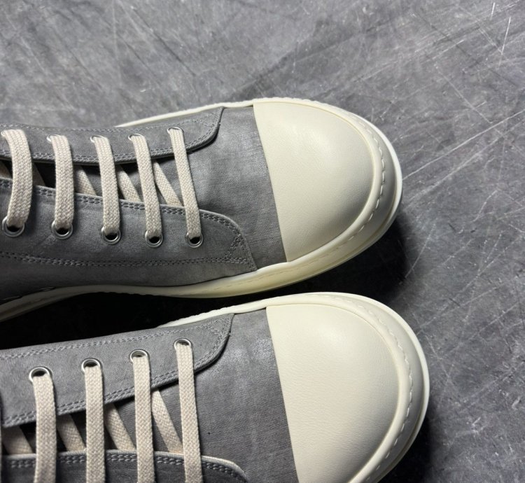 Rick Owens Drkshdw Denim Pearl Milk Low Sneaks