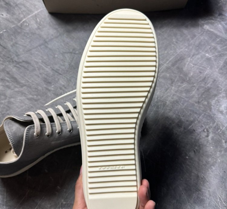 Rick Owens Drkshdw Denim Pearl Milk Low Sneaks