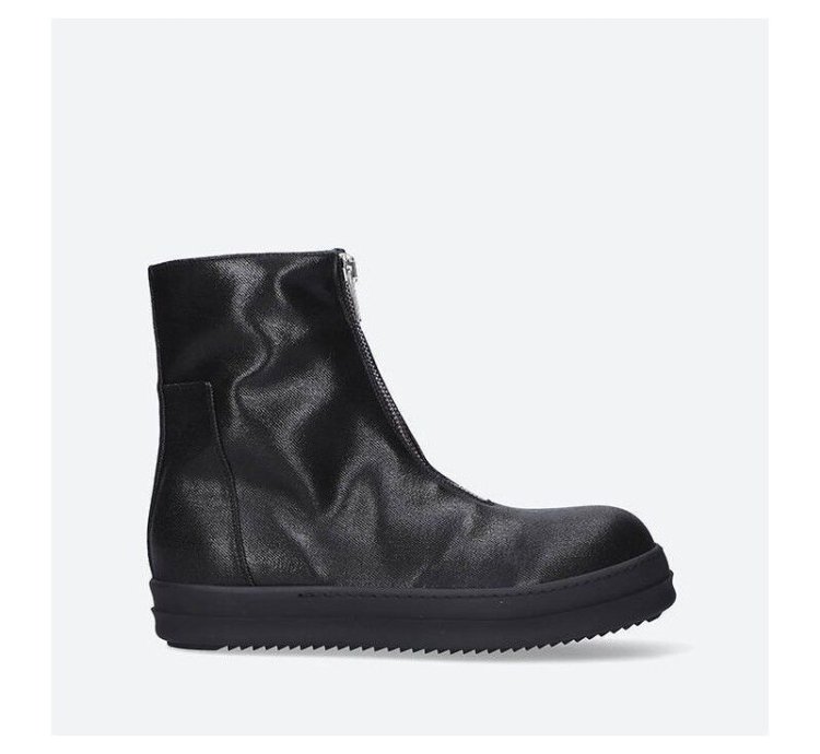 Rick Owens Drkshdw Front Zip Wax Denim Sneaker FINAL SALE
