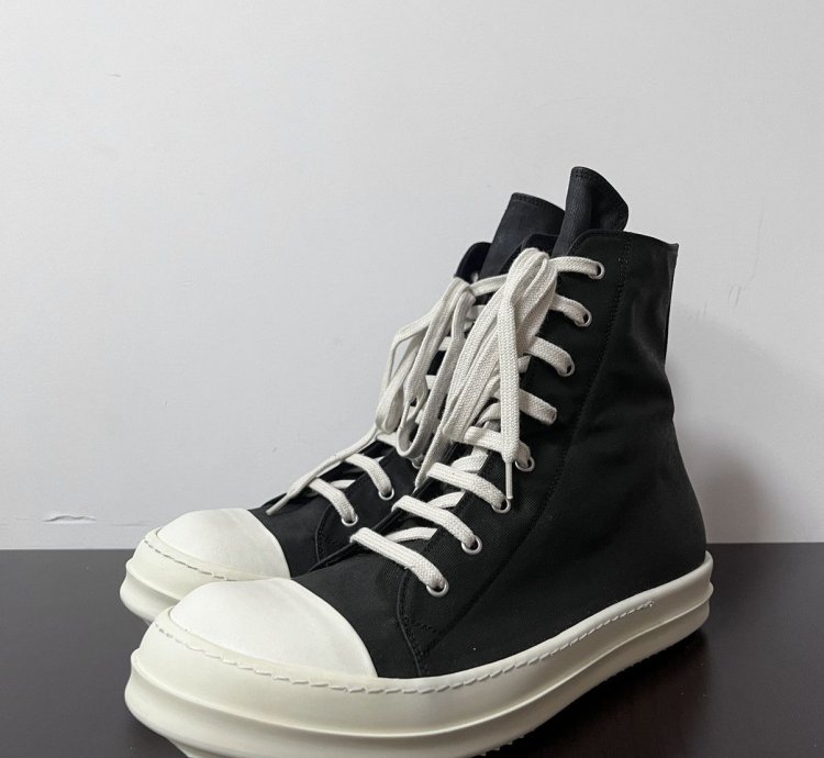 Rick owens drkshdw fw14 waxed ramones high top sneakers