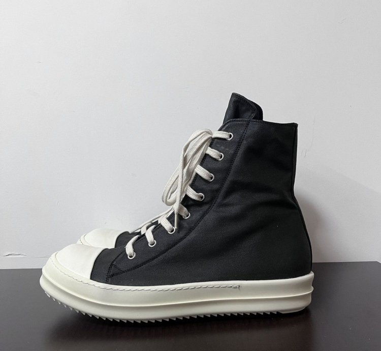 Rick owens drkshdw fw14 waxed ramones high top sneakers