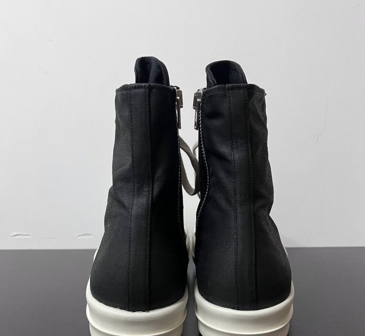 Rick owens drkshdw fw14 waxed ramones high top sneakers