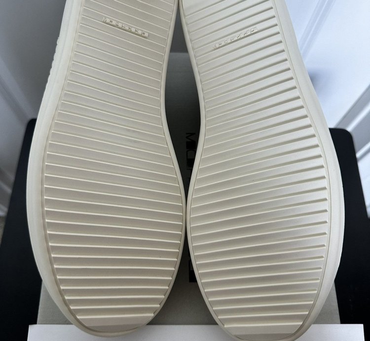Rick Owens DRKSHDW GREY CANVAS LOW Ramones Melange Milk 46