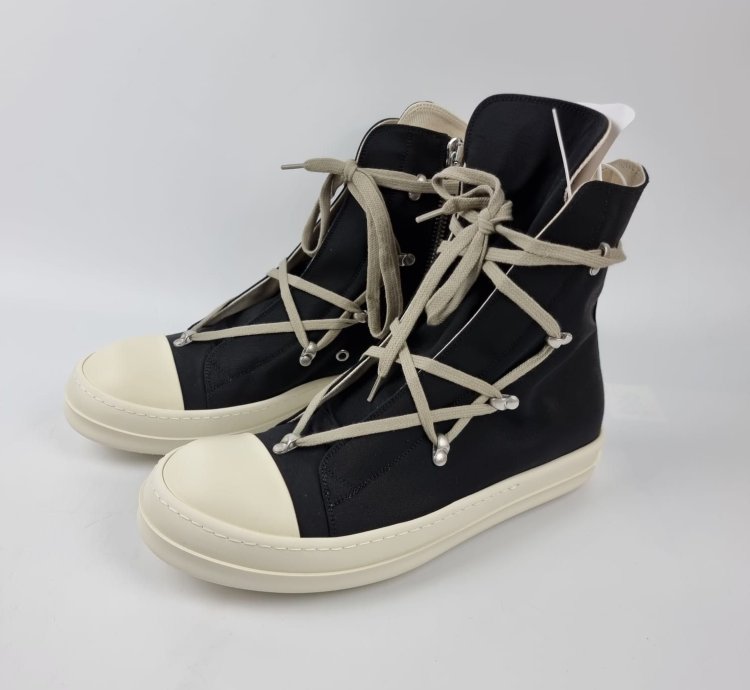 Rick Owens DRKSHDW Hexa Black High Top Sneakers New 40