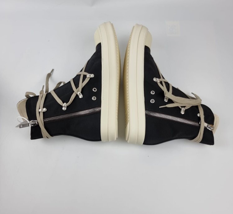 Rick Owens DRKSHDW Hexa Black High Top Sneakers New 44