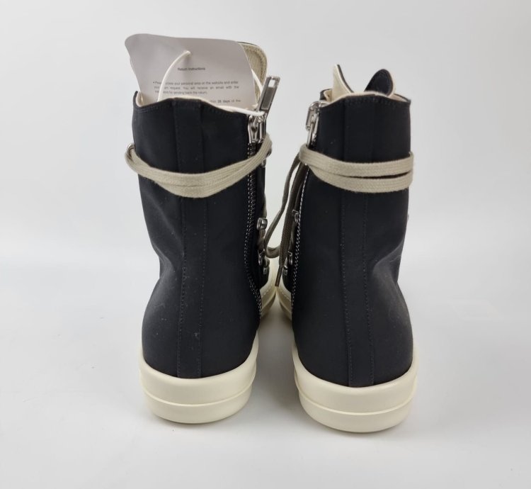 Rick Owens DRKSHDW Hexa Black High Top Sneakers New 44