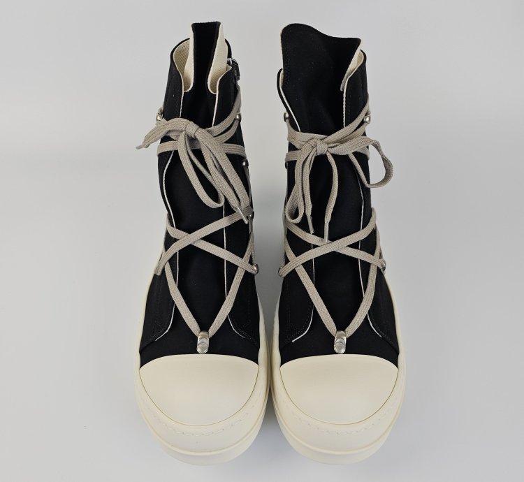 Rick Owens DRKSHDW Hexa Black High Top Sneakers New 45 5