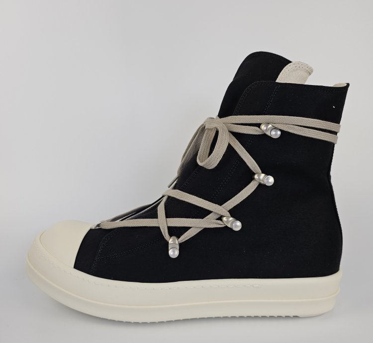 Rick Owens DRKSHDW Hexa Black High Top Sneakers New 46