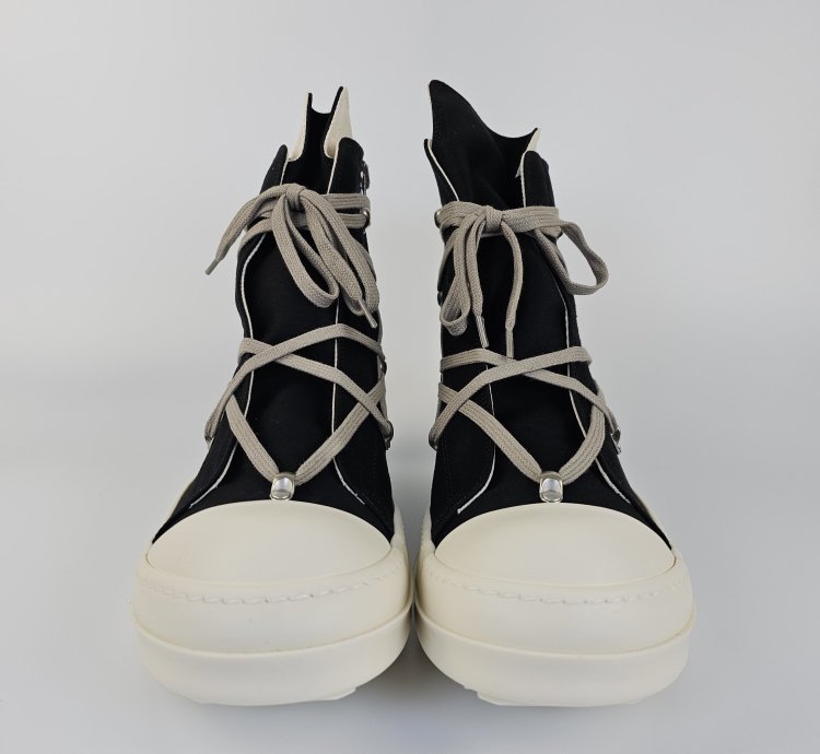 Rick Owens DRKSHDW Hexa Black High Top Sneakers New 46