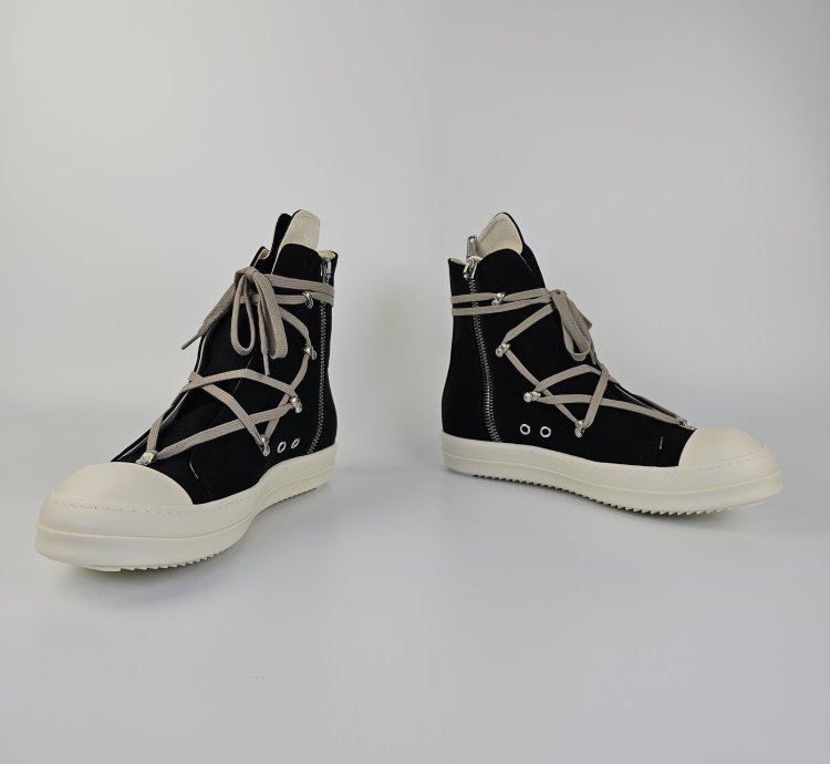 Rick Owens DRKSHDW Hexa Black High Top Sneakers New 46