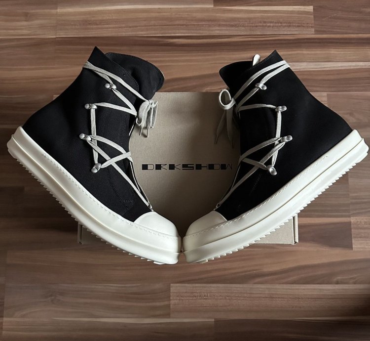 Rick Owens DRKSHDW Hexa Lace Ramones High Top Sneakers