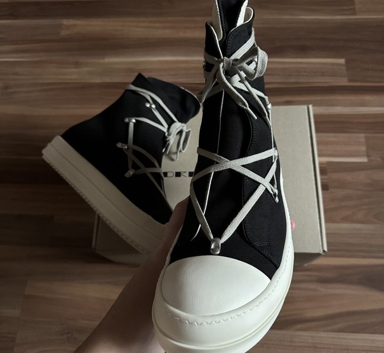 Rick Owens DRKSHDW Hexa Lace Ramones High Top Sneakers
