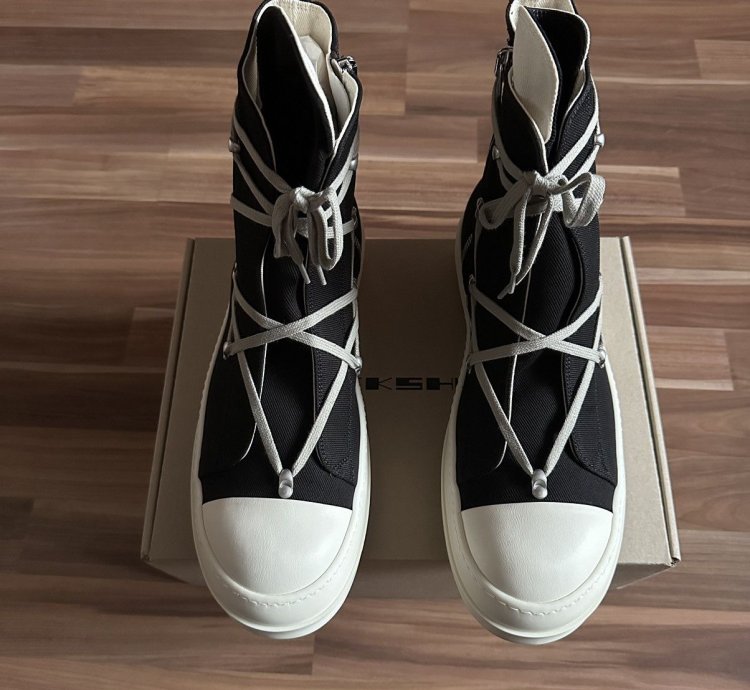 Rick Owens DRKSHDW Hexa Lace Ramones High Top Sneakers