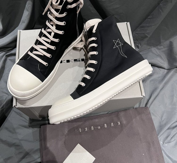 Rick owens drkshdw hexagram ramones hi-top size43