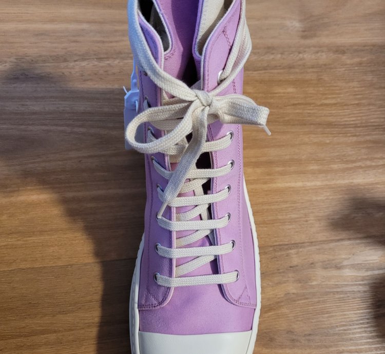 Rick Owens DRKSHDW High Top Ramones Pink Sneakers